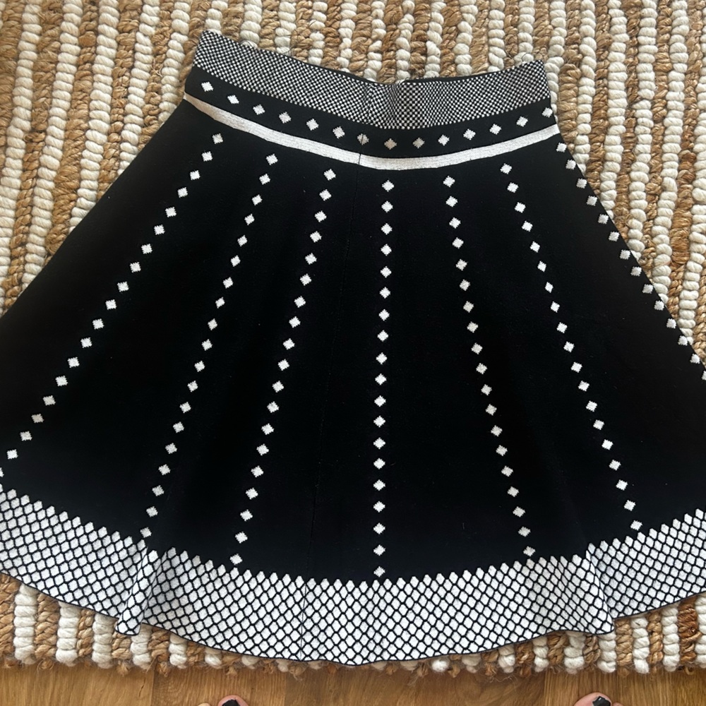 Chelsea & Theodore Black and White sweater Skirt
